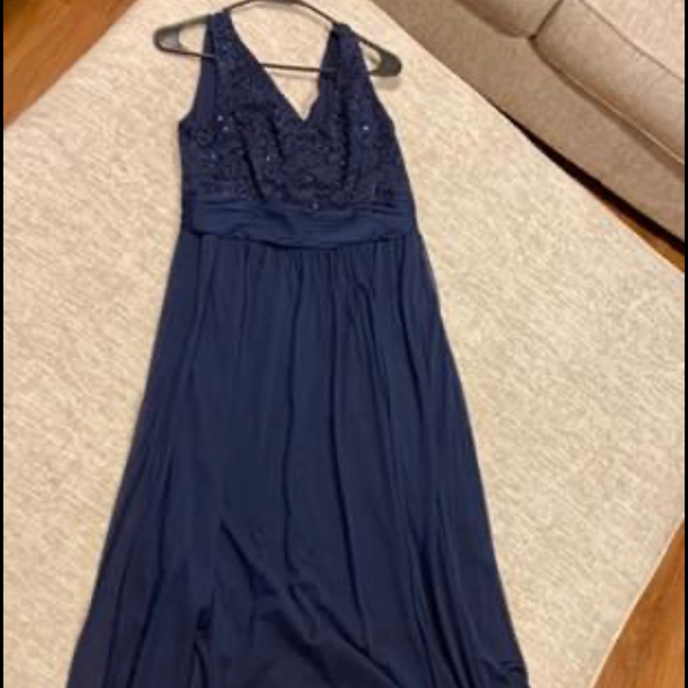 David’s Bridal bridesmaid dress - NAVY BLUE